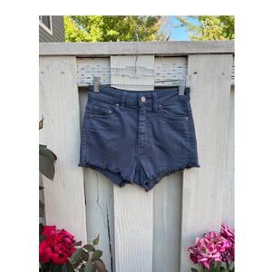 TALULA Dark Teal Denim High Rise Cut Offs Size 25